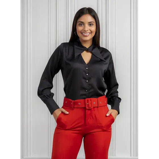 Blusa Alicia Tela Seda Satten Mujer