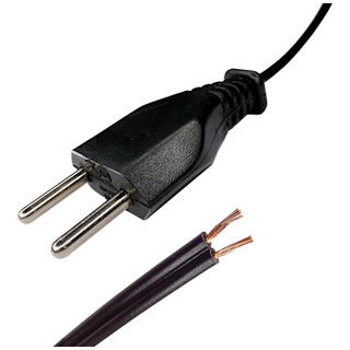 Cabo Força Rabicho Inmetro 1 Metro 0,50 Preto -kit 10 Pçs Cabo Força Rabicho Inmetro 1 Metro 0,50 Preto -kit 10 Pçs