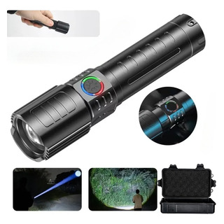 Linterna Led De Alta Potencia, Potente Lámpara De Zoom Con C Linterna Led De Alta Potencia, Potente Lámpara De Zoom Con C