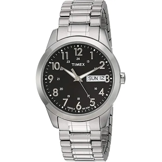 Reloj Hombre Timex Con Luz Indiglo 36 Mm Wr 30m T2m9329j