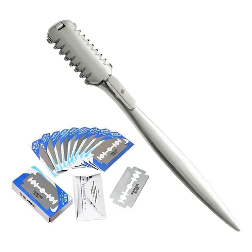 Porta Navaja Para Desgrafilar Y Texturizar Cabello Aashta Plateado