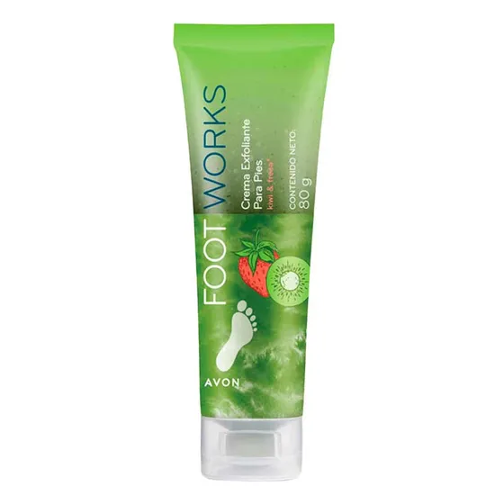 Avon Footworks Kiwi y Fresa Crema Exfoliante para Pies 80g