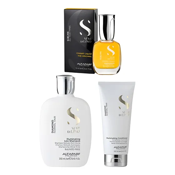 Pack Alfaparf Shampoo 250ml+acondicionador 200ml+ Suero 30ml