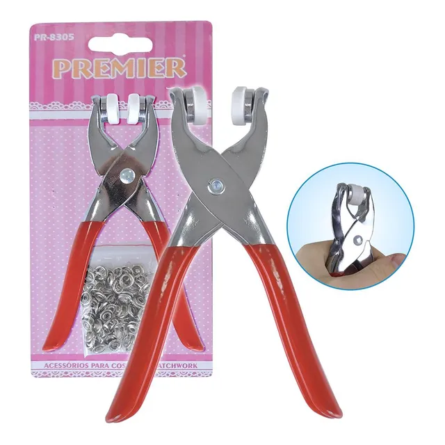 Alicate Para Aplicar Botão De Metal De Pressão Roupa Bebe
