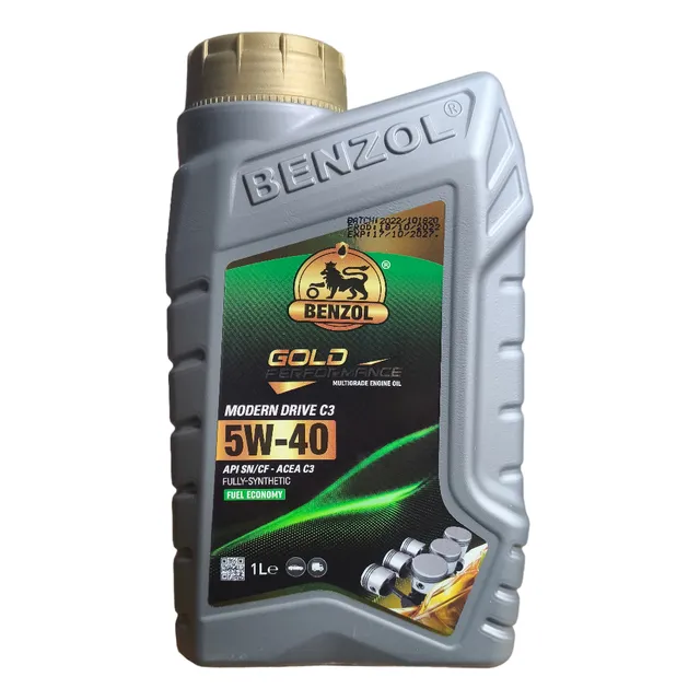 Aceite 5w40 Full Sintético Benzol 1l Diesel/gasolina