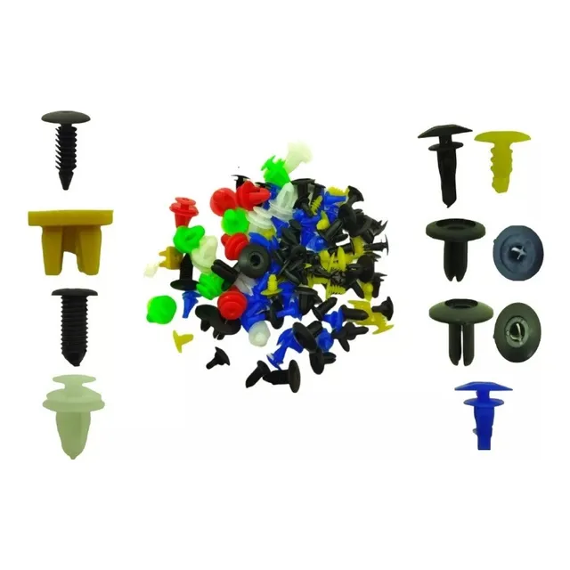 100 Grapa Broche Clip Automotriz Pvc Tablero Seguro Mixto