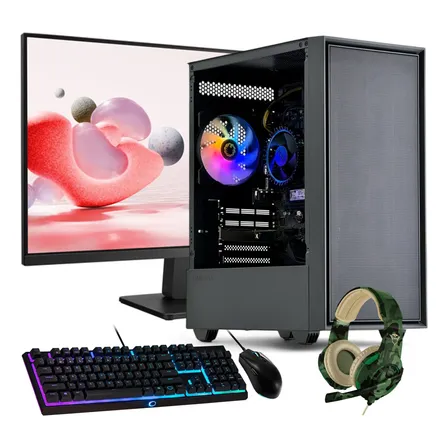 Pc Gamer+monitor 24+perif Ryzen 5 8500g 8gb 500gb 740m Wifi 8 Gb