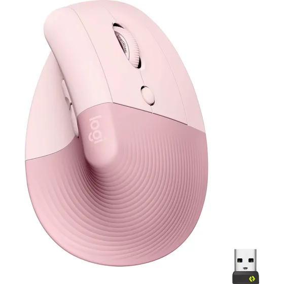 Mouse Vertical Logitech Lift, Color Rosa