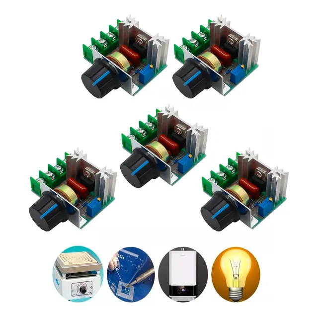 5 Piezas Dimmer Regulador De Voltaje Ac 2000w