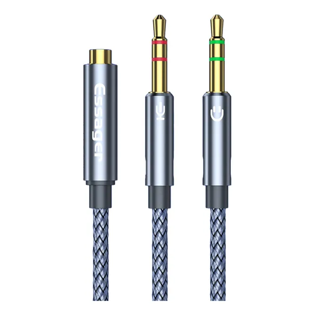 Cable Adaptador Jack 3.5mm Audífono Y Micrófono Trs A Trrs