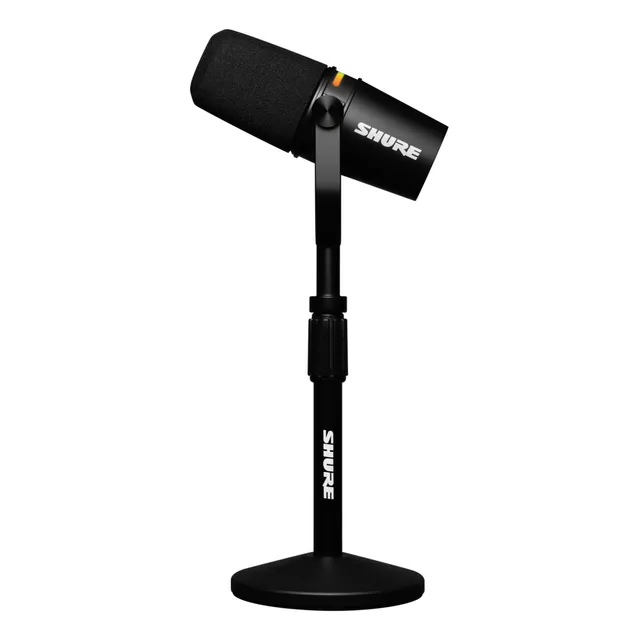 Kit Micrófono Y Soporte Escritorio Shure Mv7+ Bundle Negro