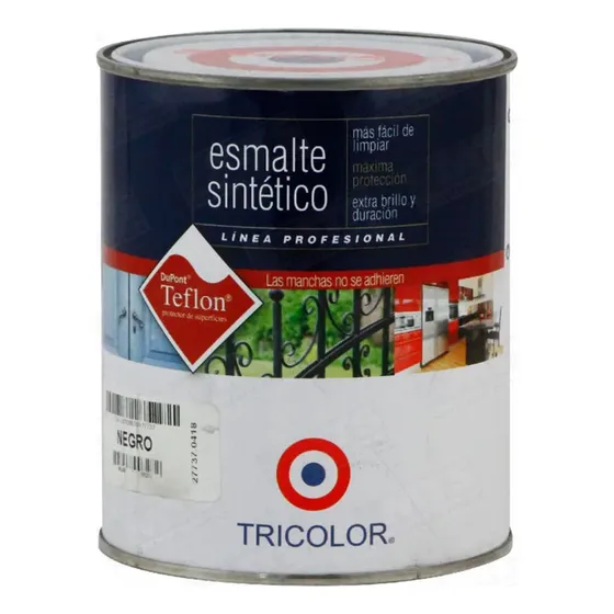 Esmalte Sintético Profesional 1/4gl Negro Tricolor