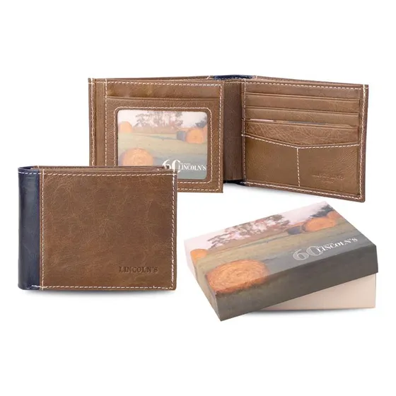 Billetera Cuero Tarjetero Hombre Prometeo - Lincolns
