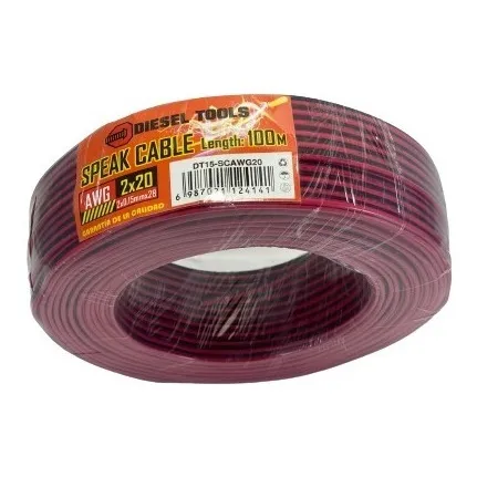 Cable Para Cornetas Bocina Audio #20 Rollo 100mts