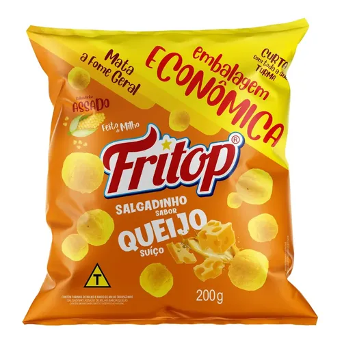 Salgadinho Tamanho Familia Sabor Cebola e Salsa Fritop 200g