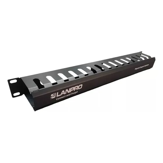 Organizador Horizontal 1ru Metalico Lanpro Para Rack Redes