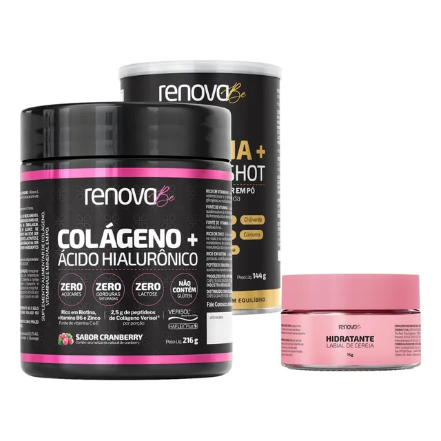 Kit Colágeno Verisol e Creatina Monohidratada Renova Be Original