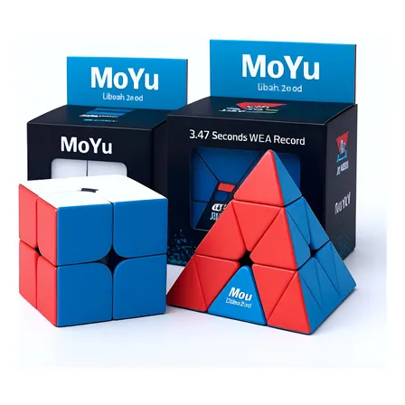 Kit Cubo Magico 2x2 + Cubo Mágico Piramide 3x3 Original Cube