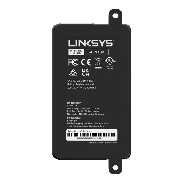 Inyector Poe Linksys Lappi30w Gigabit De Alta Potencia