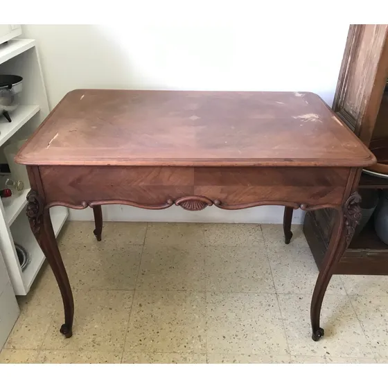 Mesa De Madera Antigua En Buen Estado Ver Detalles
