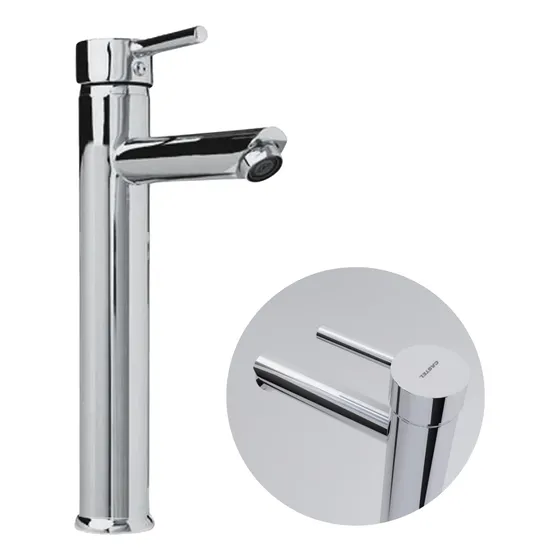 Monomando De Lavabo Alto Cromo Damasco Castel 3210 Azume