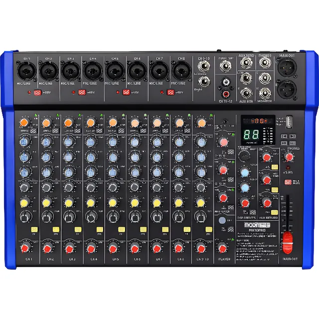 Consola Mixer Moon Mx10pro 10 Canales-usb 99 Efec. Bluetooth
