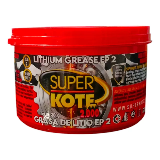 Grasa Super Kote 2000 Litio Roja 350 Gramos