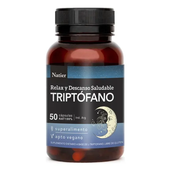 Triptófano Natier Sueño Y Relajación Mejor Animo 50 Caps