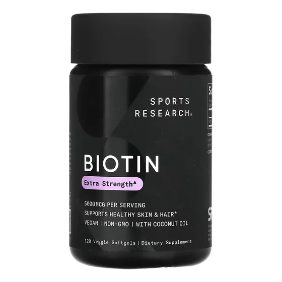 Biotina Extra 5.000mcg 120 Cap Sports Research Sin Sabor
