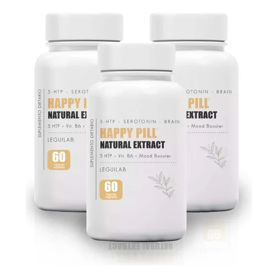 Kit Suplemento Leguilab Happy Pill Serotonina 60 X 3 Und