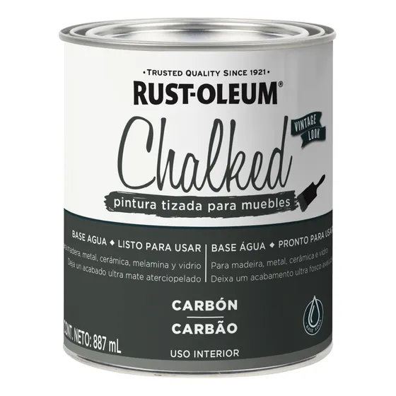 Pintura Tizada Látex Ultra Mate Chalked Color Carbón 1000ml