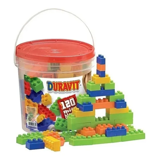 Juego De Bloques Chicos En Balde 120 Pzs Duravit 661 E.full