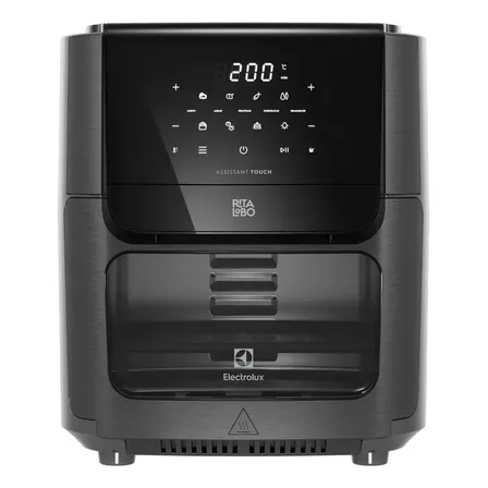 Air Fryer Forno 5 em 1 12L 1700W Digital 1 Bandeja Antiaderente 5 modos preparo 7 Receitas Programadas Aviso Sonoro Fritadeira Elétrica sem Óleo Forno Bancada Electrolux EAF85 Grafite