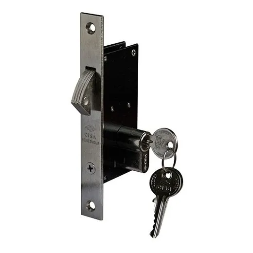 Cerradura De Embutir Gancho 30mm Medio Cilindro 38mm Cisa