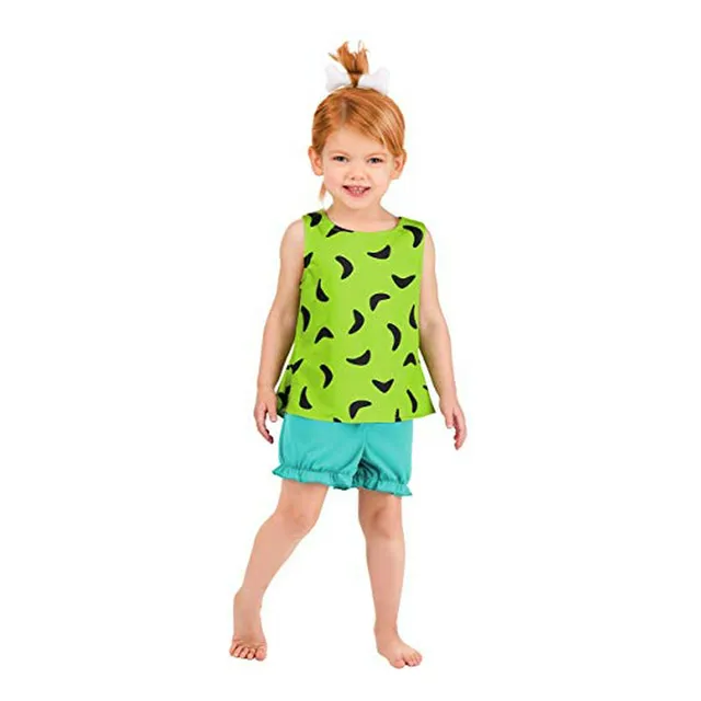 Disfraz De Pebbles Para Niñas, Atuendo Infantil De Los Picapiedra, Traje De Bebé Cavernícola Para Fiesta De Cosplay En Bedrock