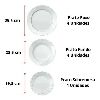 Nadir Aparelho De Jantar Pétala Nadir Figueiredo - Kit 16 Peças Branco Liso