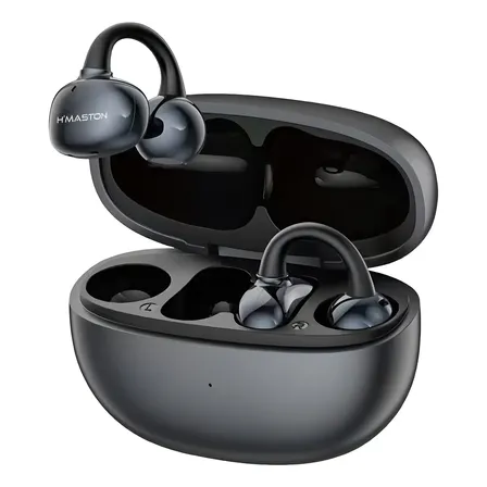 Fone De Ouvido Sem Fio Bluetooth 6.0 Clip-on Tws Com Luz Preto