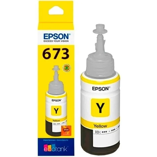 Tinta Epson Ecotank Amarillo  T673 P/ L800 L1800 L805