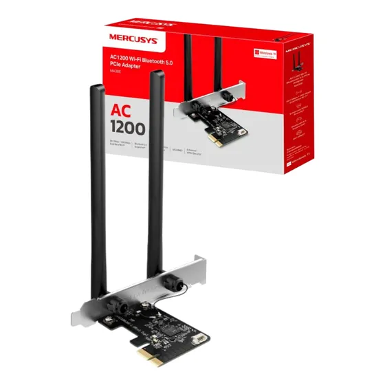 Placa De Rede Adaptador Wi-fi 5g Pci Ac1200 Com Bluetooth
