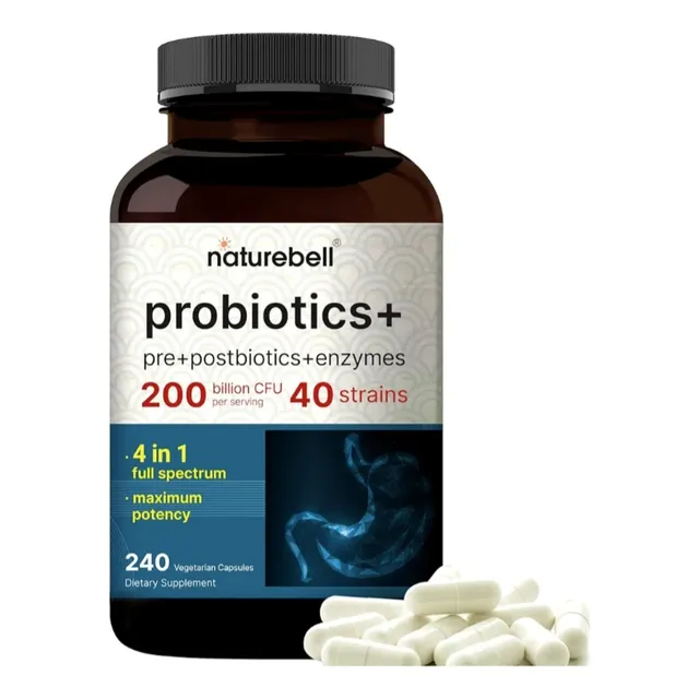 Probióticos 200 Billones Ufc, 40 Cepas + Pre Y Post 240 Cáp