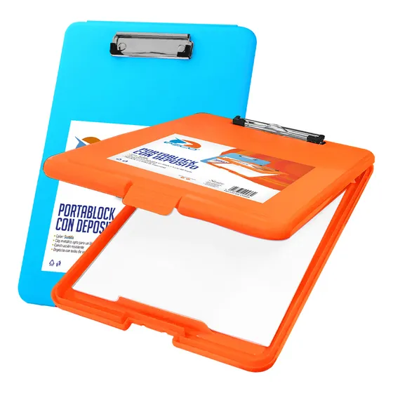 Porta Papel A4 + Clip Apoya Block + Depósito Tapa Hojas Ezco