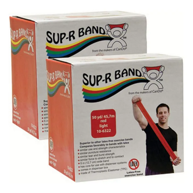 Sup-r Banda Latex Libre Twin-pak Ft Caja Yarda Rojo