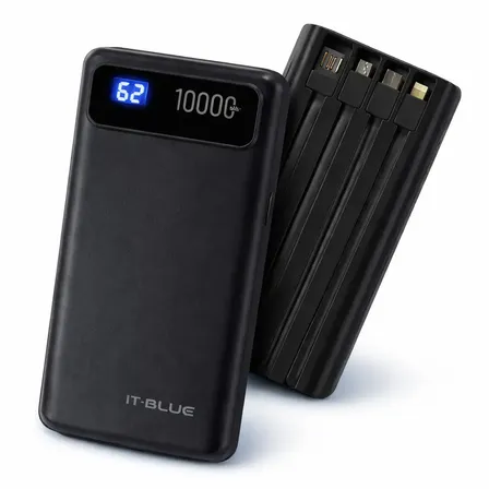 Carregador Celular Power Bank 10000mah iPhone Android Fones De Ouvido Smartphones,tablets, Smartwatches Dispositivos Usb... Preto
