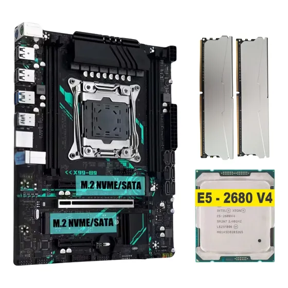Kit Xeon Placa Mãe Machinist X99 Ddr4 + E5 2680 V4+ 16gb Ram