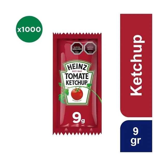 Ketchup Heinz Tomato Ketchup Regular Sachet 9 g Caja 1000u