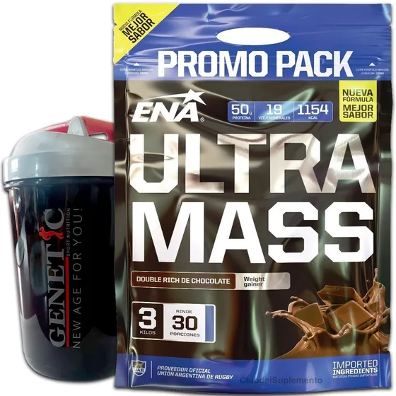 Gainer Ultra Mass 3 Kilos Ena Ganador Peso Fuerza Y Recupero