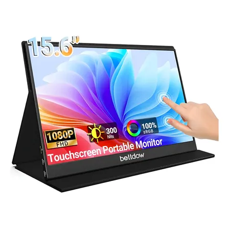 Monitor Gamer Bettdow De Toque Tela De 15.6 60hz Fhd Preto 127/220v