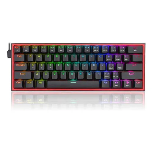 Teclado Mecánico Redragon Fizz Pro K616 Rgb Wireless Dual Color Del Teclado Negro Idioma Español Latinoamérica