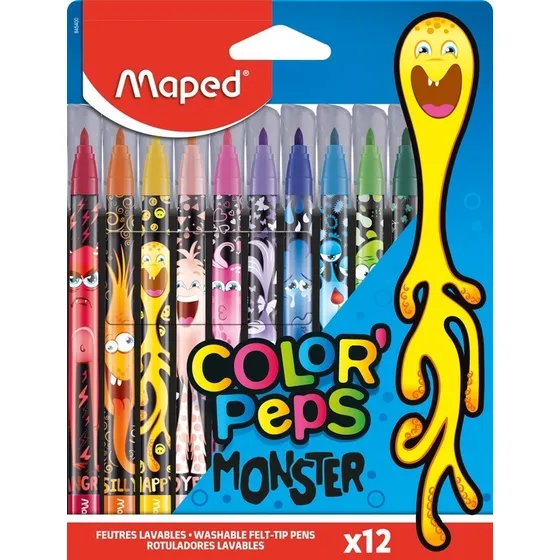 Marcadores Maped Color Peps Monster X12