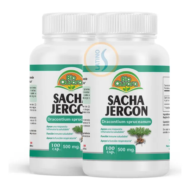 Sacha Jergon 100 Capsulas 500mg Bioaurora Pack 2 Unidades